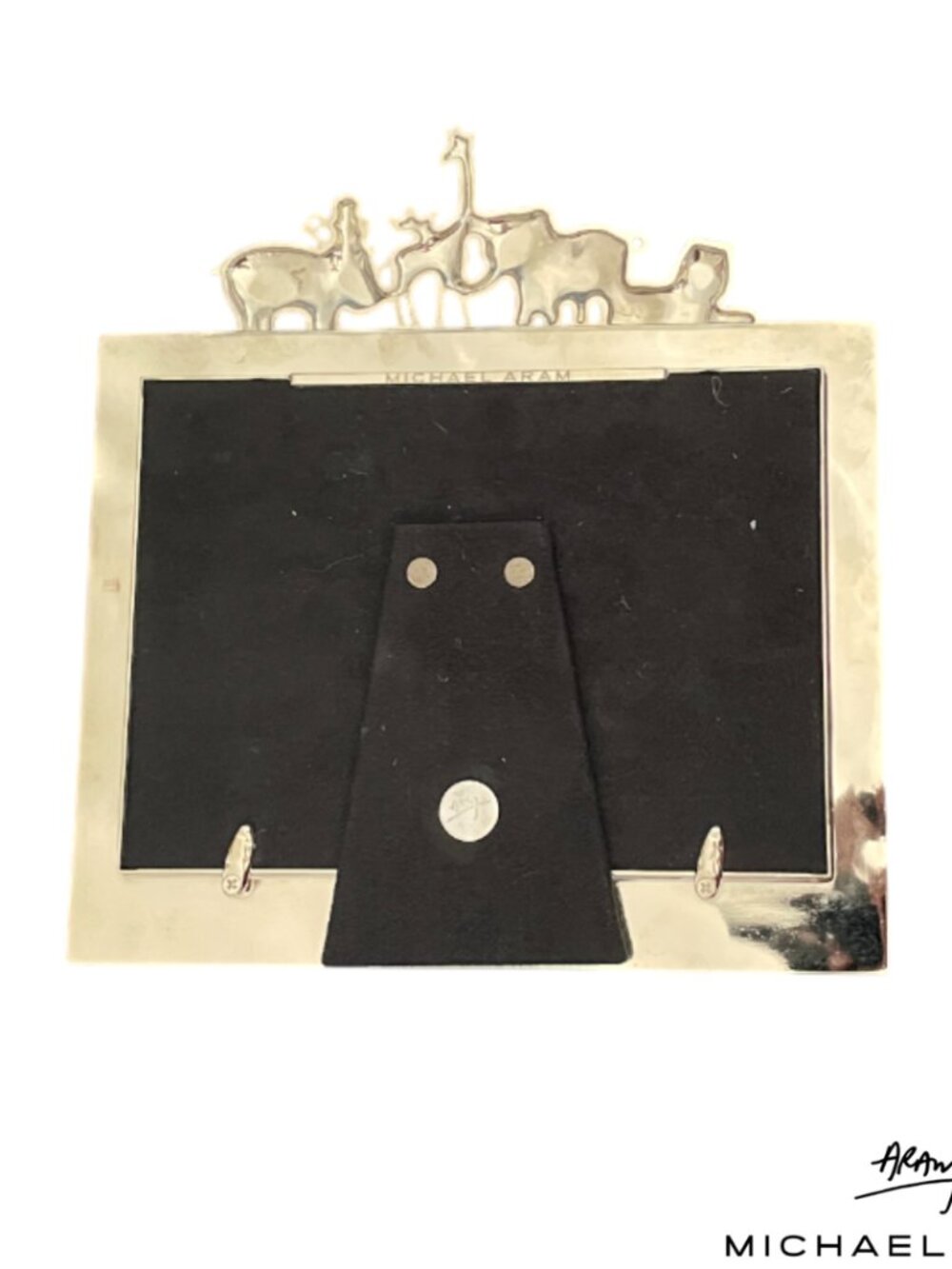 Michael Aram frame silver 5 x 7 with jungle animals - Picture 2 of 3